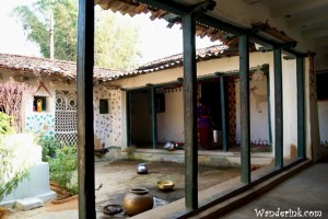 The courtyard of Sonabai's house