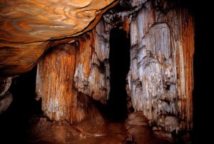 The stalactites and stalagmites...